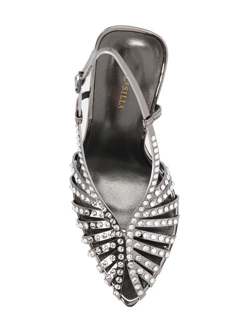 Silver-tone crystal sandal Le Silla | 3404C090BXPPMRA922